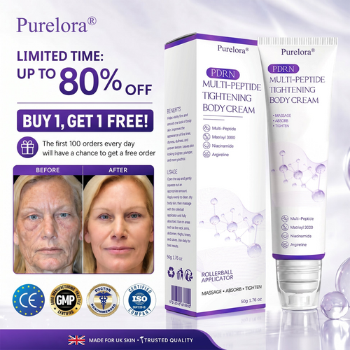 𝐏𝐮𝐫𝐞𝐥𝐨𝐫𝐚® ❤️PDRN Multi-Peptide Massaging Body Roller Cream- Anti-aging, Hydrating, Skin Firming & Lifting, Skin Repair, Even Tone, Acne and Dark Spot Treatment, Wart and Mole Removal, and Psoriasis Relief.