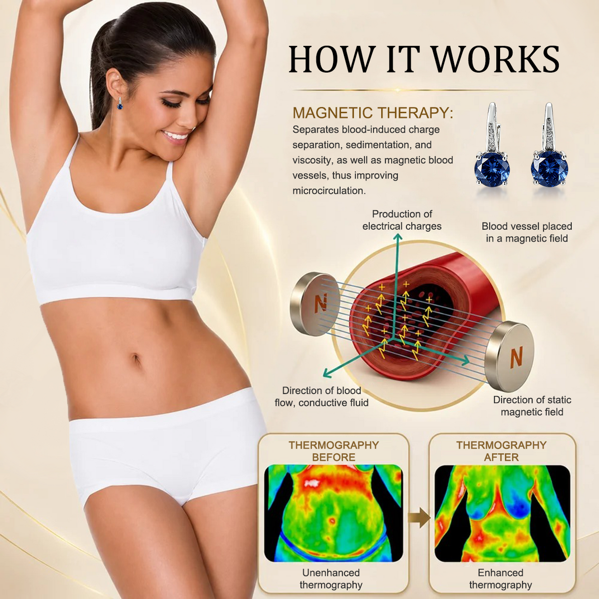 (SPECIAL OFFER – LAST DAY: 80% off 🔥)  Germanium and magnesium earrings – Lymphatic vitality and magnetic therapy