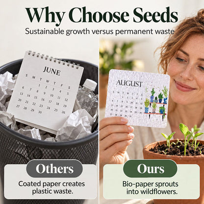 🎁 🇬🇧 2027 Plantable Seed Paper Calendar — Use It, Then Grow It