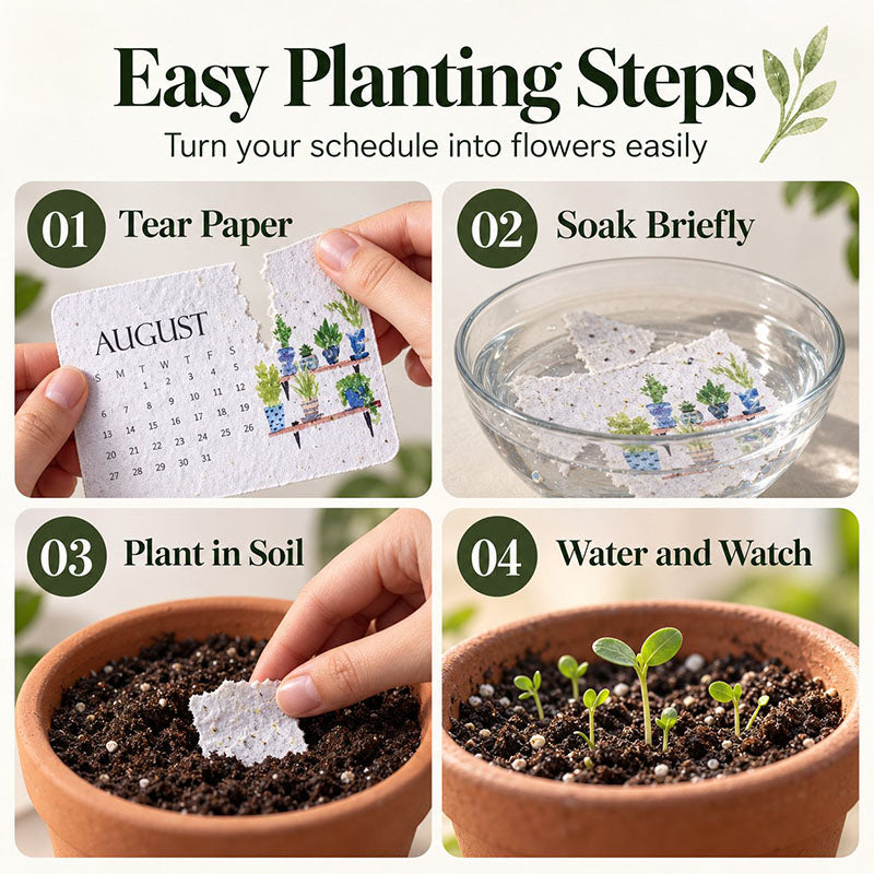🎁 🇬🇧 2027 Plantable Seed Paper Calendar — Use It, Then Grow It