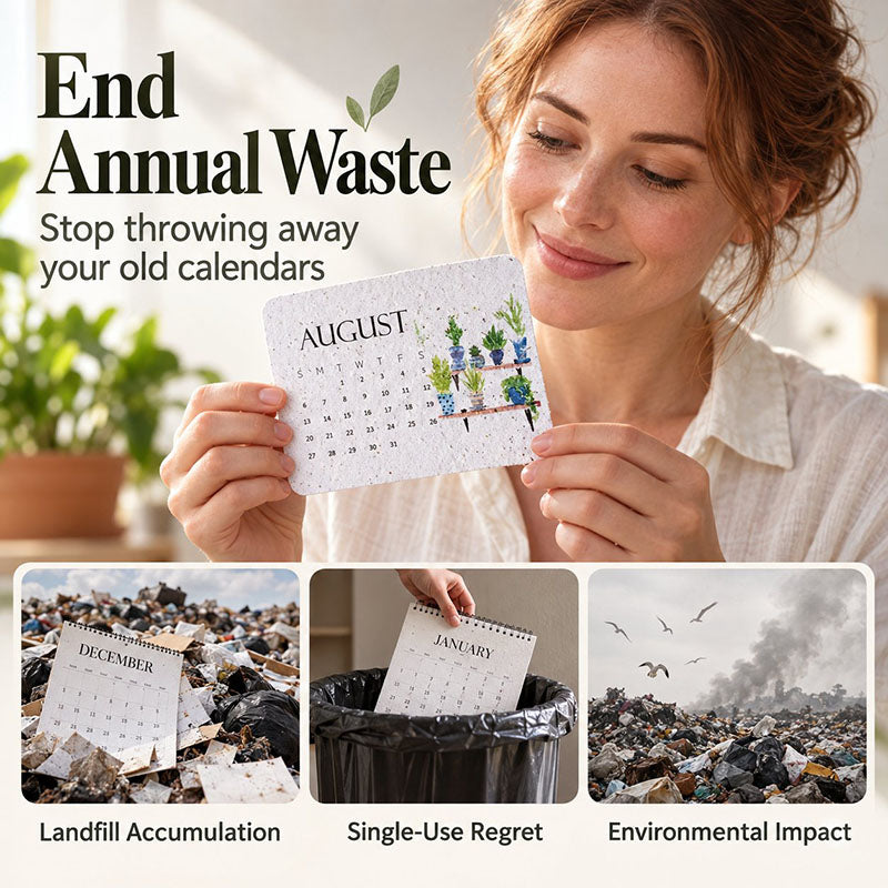 🎁 🇬🇧 2027 Plantable Seed Paper Calendar — Use It, Then Grow It