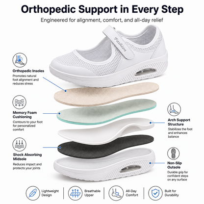 🔥LAST DAY 80% OFF – Women's Orthopaedic Comfort Trainers with Arch Support