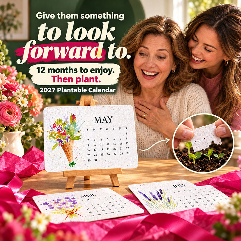 🎁 🇬🇧 2027 Plantable Seed Paper Calendar — Use It, Then Grow It
