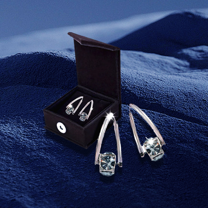 The Liberty Hoop - Elegant Cubic Zirconia Drop Earrings for Women, Lightweight Fashion Mini Hoops, Sparkling Jewelry Gift for Wedding, Party & Daily Wear