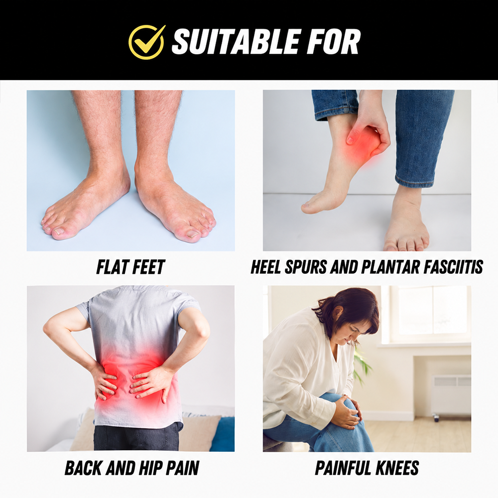 👣 Orthopedic Arch Support Insoles – All-Day Comfort for Tired, Aching Feet