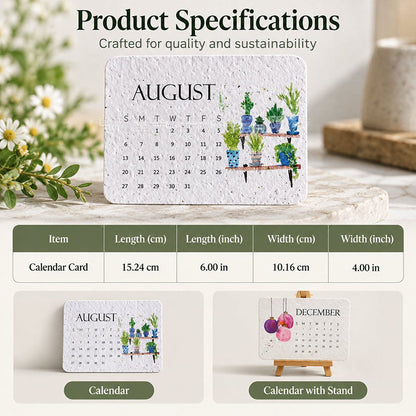 🎁 🇬🇧 2027 Plantable Seed Paper Calendar — Use It, Then Grow It