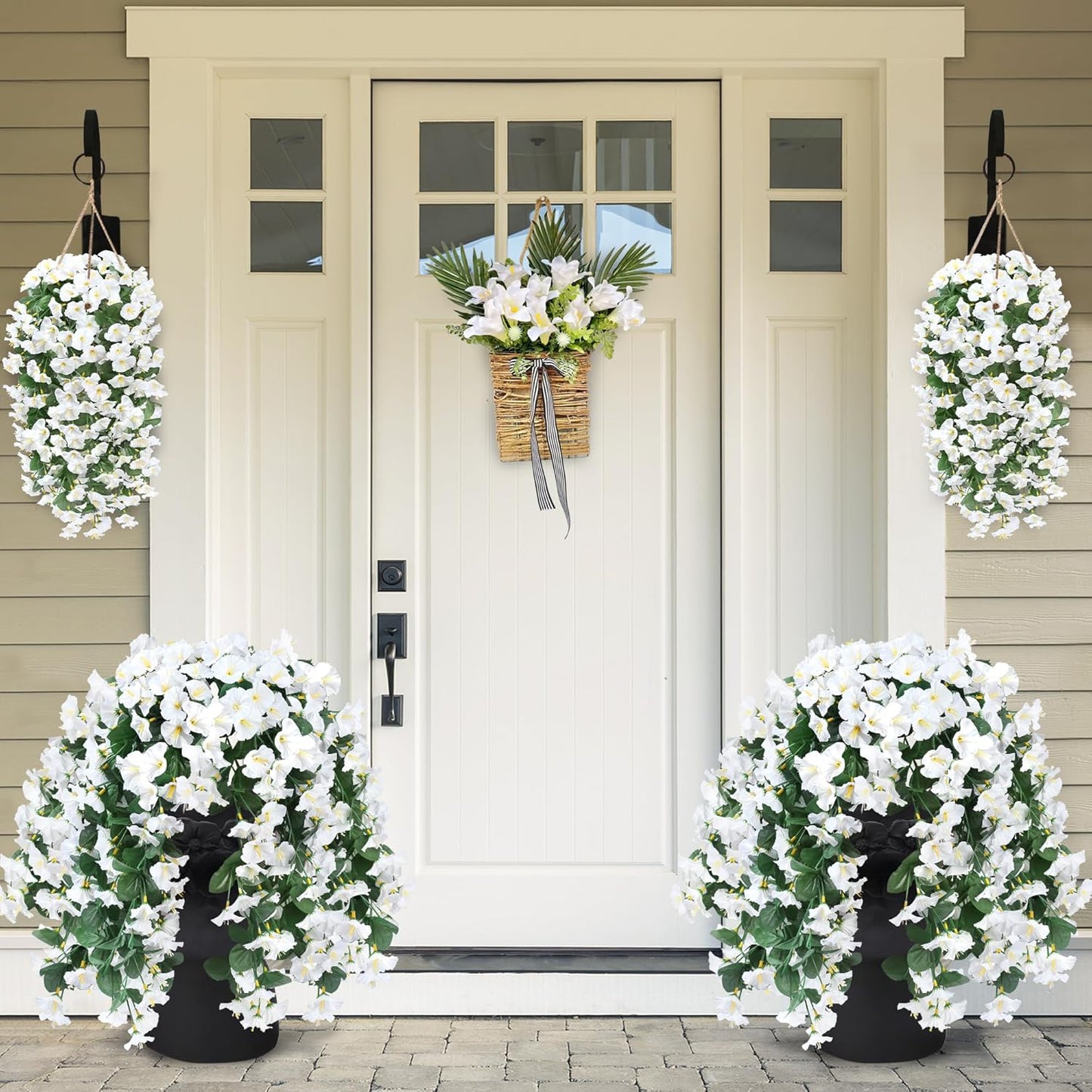 🪴On Sale-Artificial Faux Hanging Flowers Plants - UV resistant, Waterproof,Windproof