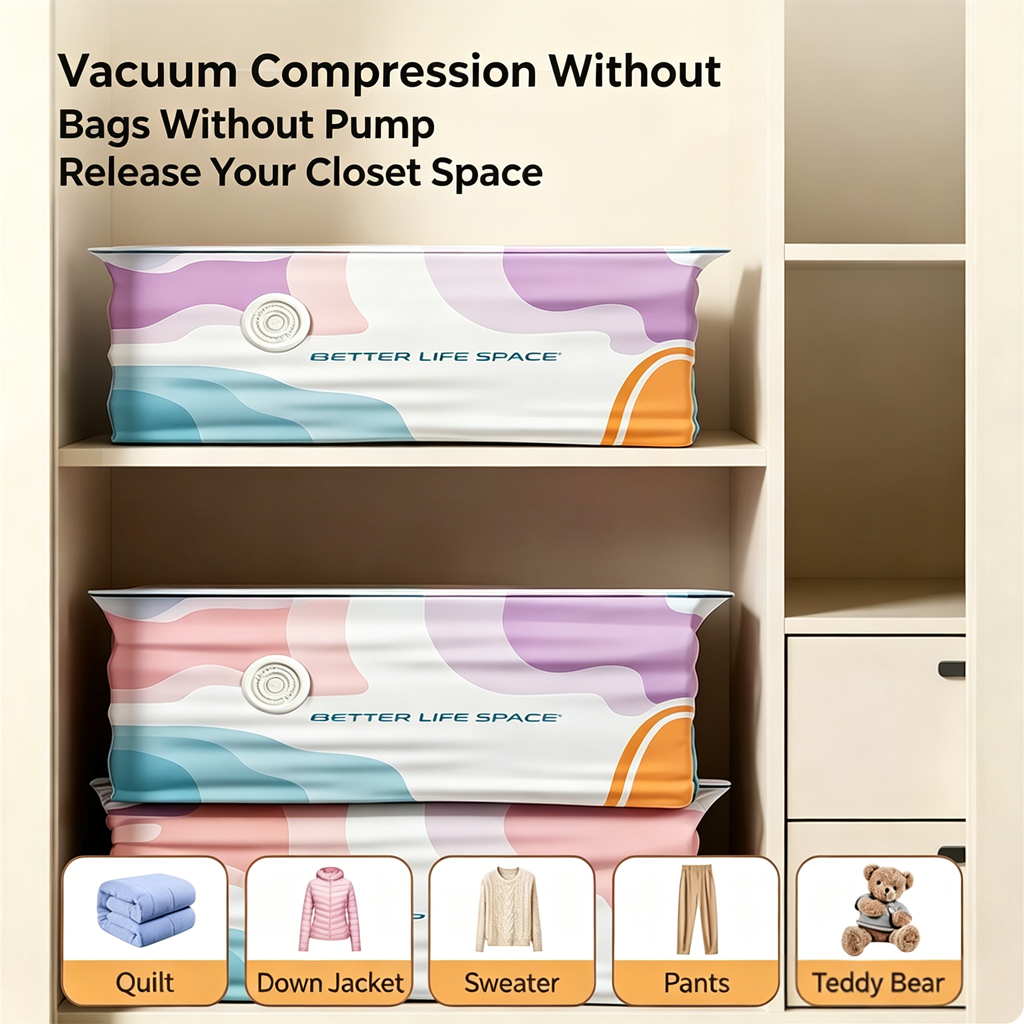 LAST DAY BUY 2 GET 1 FREE!!💕SVOZK® No-Pump 3D Vacuum Storage Bags Ultimate All-in-One Organizer for Clothes, Toys, Books, Stuffed Animals & Absolutely Everything!