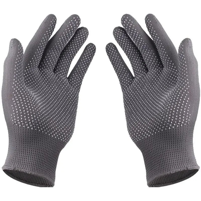 Slip Knitted Stretchy Cloth Glove Thin Moist Glove Liners with Grip Gloves for Men Womens Safety Working Nylon Cloth Dot Grip Liners Moving for Men Warehouse Garden