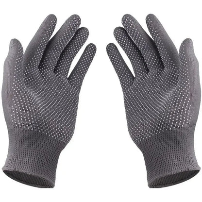 Slip Knitted Stretchy Cloth Glove Thin Moist Glove Liners with Grip Gloves for Men Womens Safety Working Nylon Cloth Dot Grip Liners Moving for Men Warehouse Garden