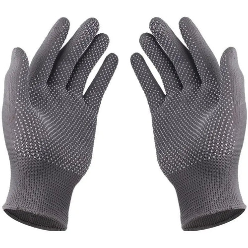 Slip Knitted Stretchy Cloth Glove Thin Moist Glove Liners with Grip Gloves for Men Womens Safety Working Nylon Cloth Dot Grip Liners Moving for Men Warehouse Garden