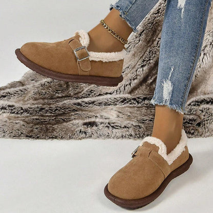 🔥Last Day 50% OFF - Women's Comfort Orthopaedic Slip-On Winter Shoes for Cosy Fleece Lining, Cushioned Sole