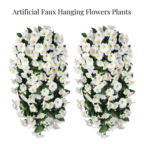 🔥Last Day 75% OFF🔥-On Sale-Artificial Faux Hanging Flowers Plants - UV resistant, Waterproof,Windproof